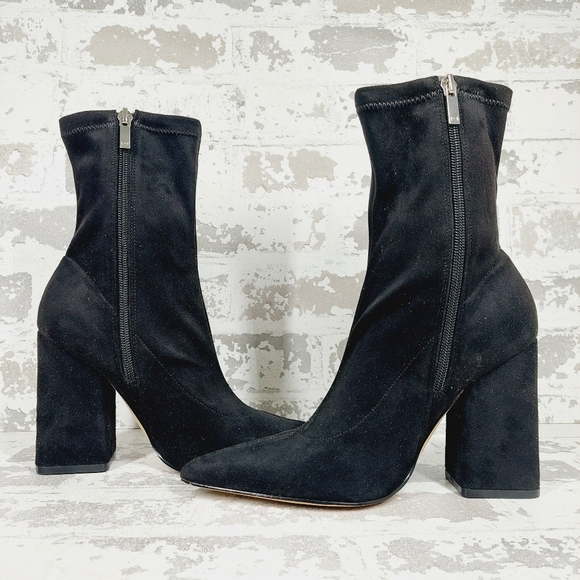 New Marc Fisher Larry Pointed Toe Black Ankle Bootie  W791 - Picture 5 of 13